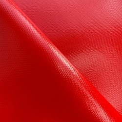 Ткань ПВХ 600 гр/м2 плотная, Красный (Ширина 150см), на отрез  в Можайске