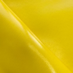Ткань ПВХ 600 гр/м2 плотная, Жёлтый (Ширина 150см), на отрез  в Можайске
