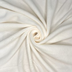 Ткань Флис Односторонний 130 гр/м2, Кремовый (на отрез)  в Можайске