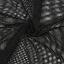 Трикотажная Сетка 75 г/м2, цвет Черный (на отрез)  в Можайске