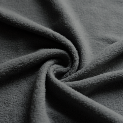 Ткань Флис Односторонний 130 гр/м2, цвет Серый (на отрез)  в Можайске