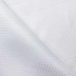 Ткань Оксфорд 300D PU Рип-Стоп СОТЫ, цвет Белый (на отрез)  в Можайске