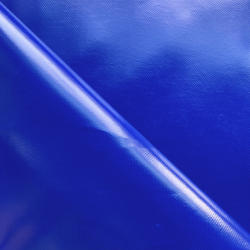 Ткань ПВХ 450 гр/м2, Синий (Ширина 160см), на отрез  в Можайске