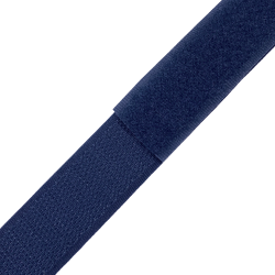 Контактная лента 25мм цвет Тёмно-Синий (Велькро-липучка), на отрез  в Можайске